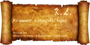 Krammer Liberátusz névjegykártya